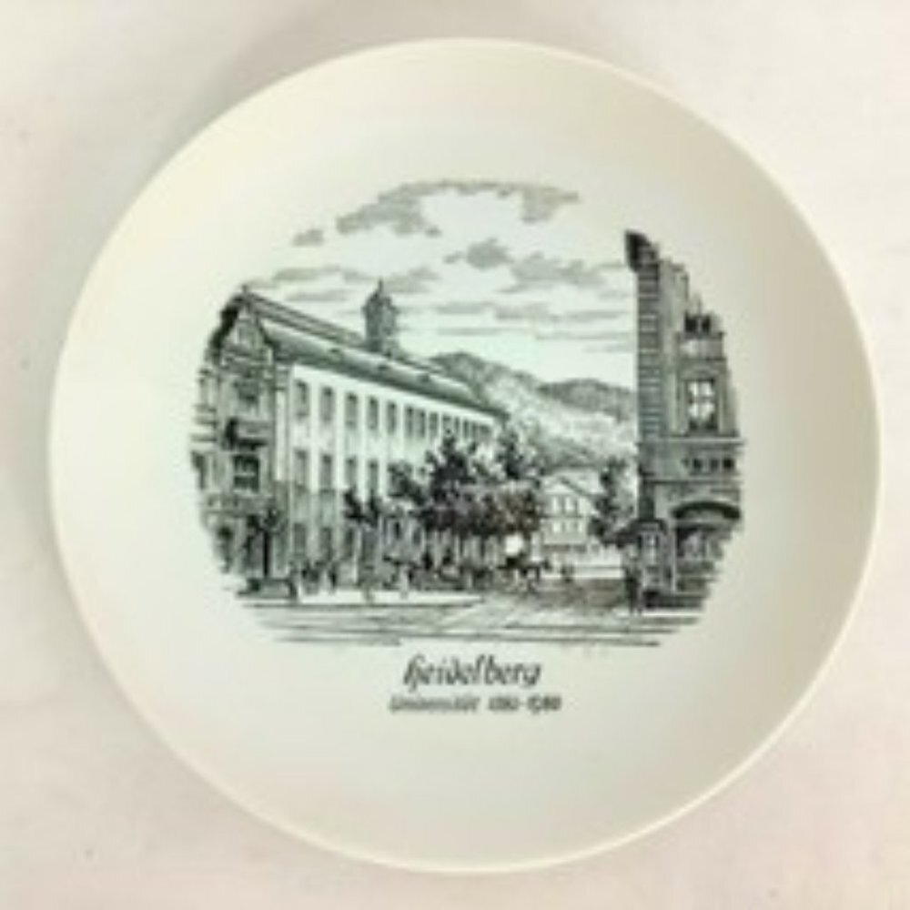 Heidelberg University 1386-1986 AK Kaiser Germany 6" Porcelain Decorator Plate